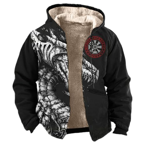 Sweat à capuche avec fermeture veste d'hiver homme impression 3D chaude