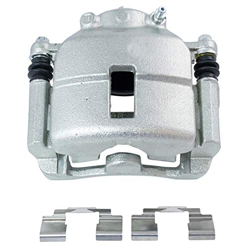 Image of TRQ Front Left Brake Caliper w /Bracket Drivers Side