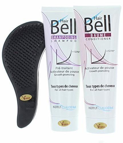 Preisvergleich Produktbild Veana HairBell Shampoo + Conditioner + DeTangler (blau) - Haarwachstumsbeschleuniger