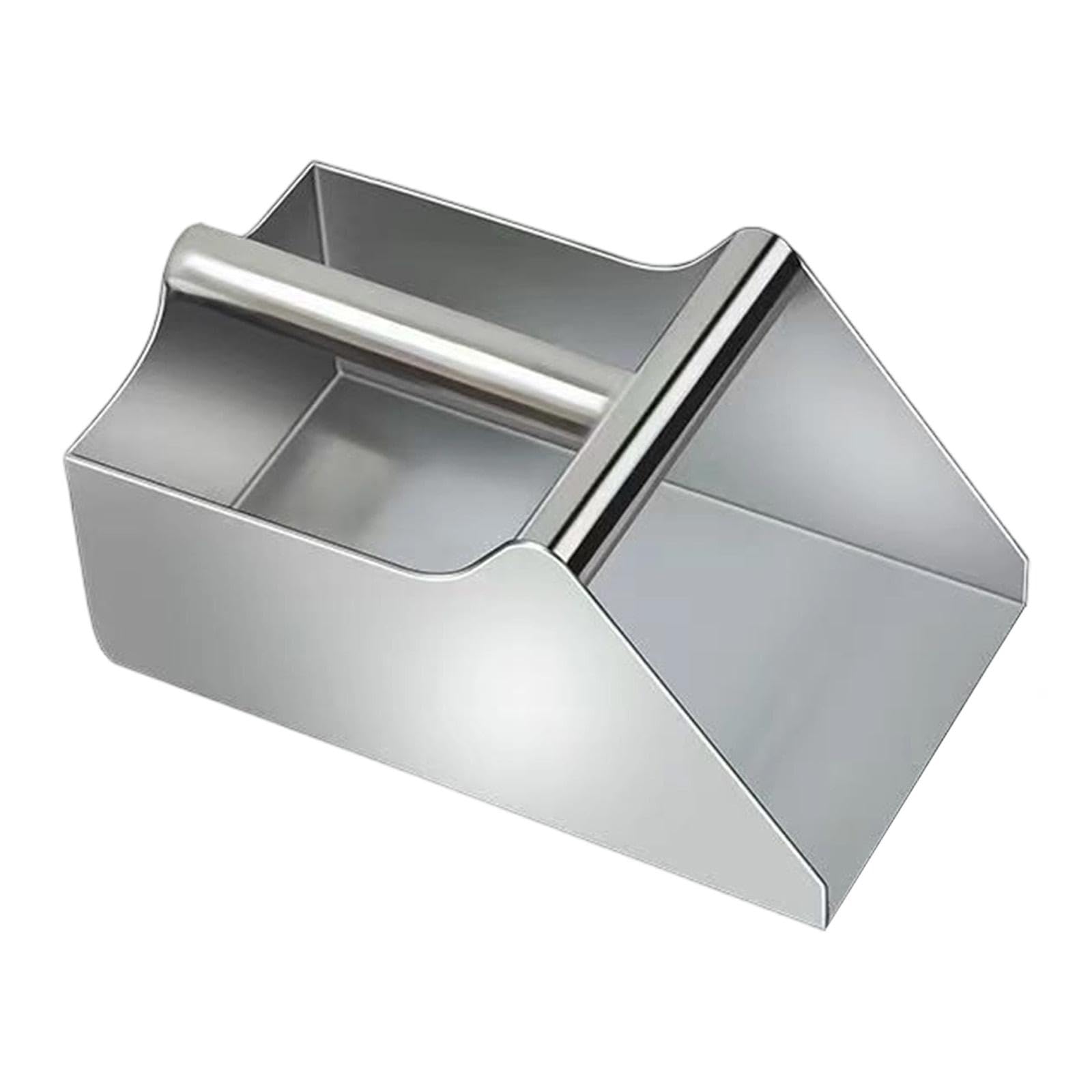 Recogedor de Polvo Metálico con Mango Largo Herramienta Manual Multifuncional Pala Doméstica para Residuos Adecuado para Hogar Almacén Granero, 25cmx25cmx12cm