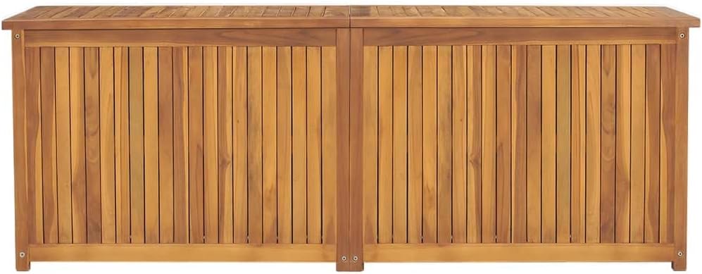 Patio Box 59.1"x19.7"x21.7" Solid Wood Teak, Patio Storage Boxes