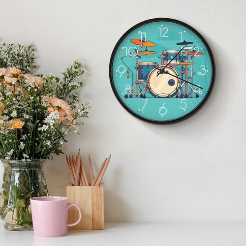 Horloge murale silencieuse cuisine sans tic-tac ronde 25cm