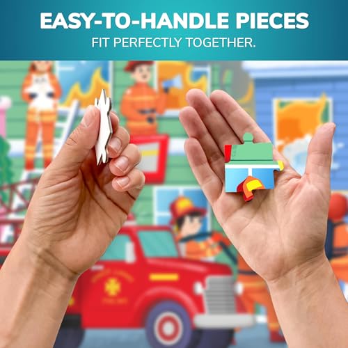 Image of QUOKKA Puzzles for Kids Ages 3-5 - 30 Pieces Puzzles for Toddlers 2-4 - Firefighters Learning Jigsaw Puzzles for Kids 4-6 Years Old - Educational Toys for Boy and Girl