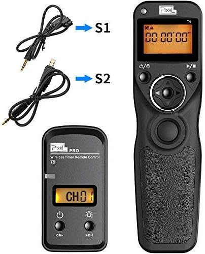Amazon Com Pixel T9 S1 S2 Lcd 2 4ghz Wired Or Wireless Timer Remote Control For Sony A500 A550 A850 A900 A3000 A6000 Hx300 Rx100ii Camera Photo