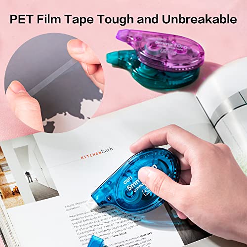 Deli Correction Tape, White Out Correction Tapes, Tape Eraser For Note Taking, Marking, Crafting, Bullet Journal, Scrapbooking, 1/5In X 39.3Ft, 10-Count #TOP4
