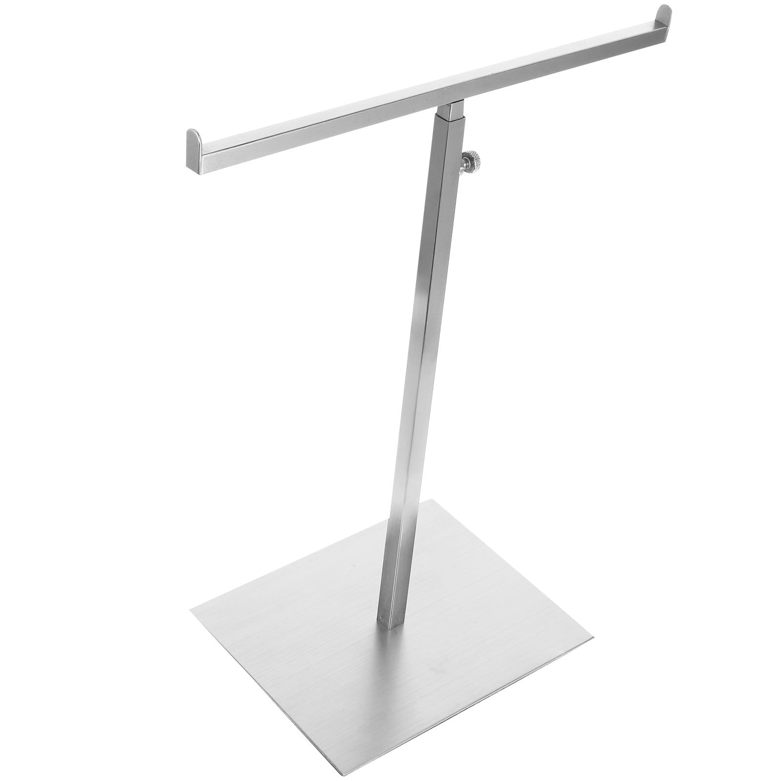 Healeved Soporte para Bolso Ajustable de Acero Inoxidable, Perchero Multifuncional para Colgar Bolsos y Bufandas, Exhibidor Desmontable en Espejo Plateado para Tienda y Hogar