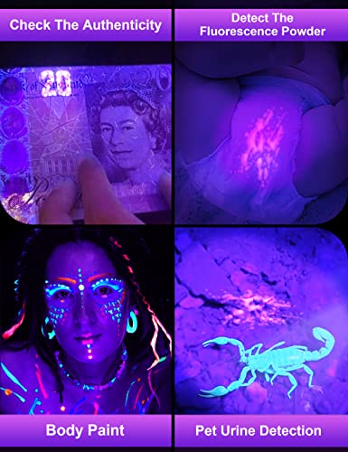 Fulighture Black Light Flashlight Mini, Small Uv Black Light For Pet, Urine Detection For Dog Cat, Portable Ultraviolet Blacklight Flashlights 395Nm, Resin Curing, Bed Bug, Aaa Batteries Included #TOP5