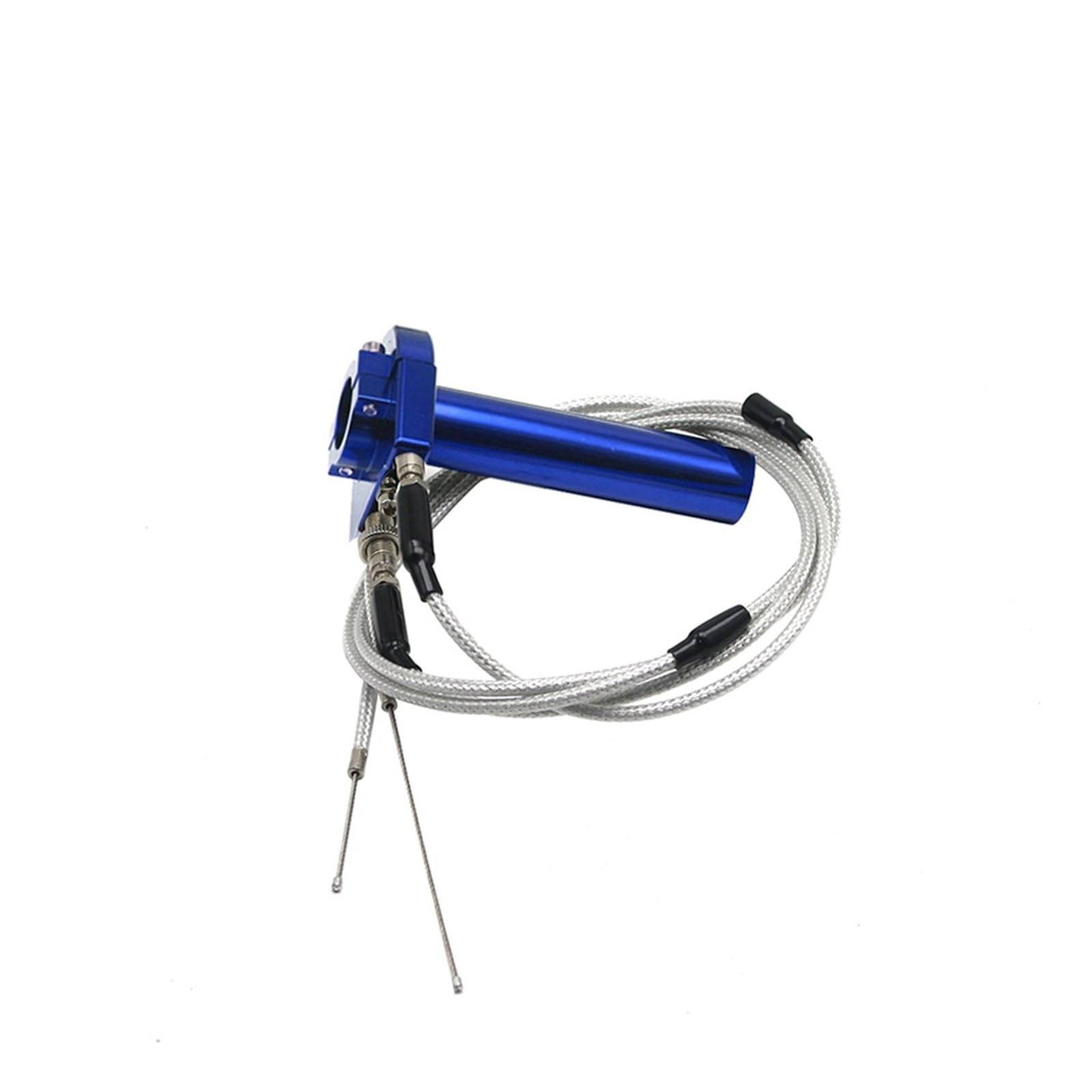 Troioium C-01 22Mm Cnc Aluminum Motorcycle Throttle Quick Twister Grips +2 Pcs Throttle Cable Accelerator Moped Scooter Racing(C-01)