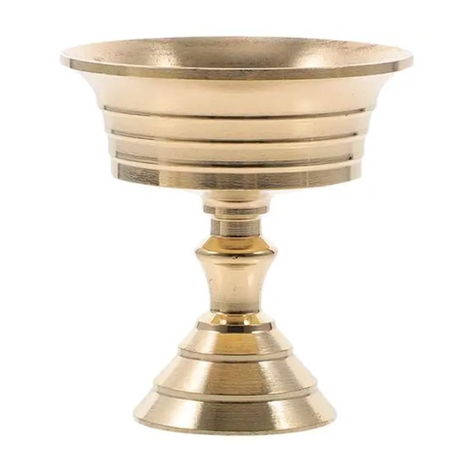 Brass Ghee Lamp Holder Stand, Small Decorative Tealight & Candlestick Base Figurine