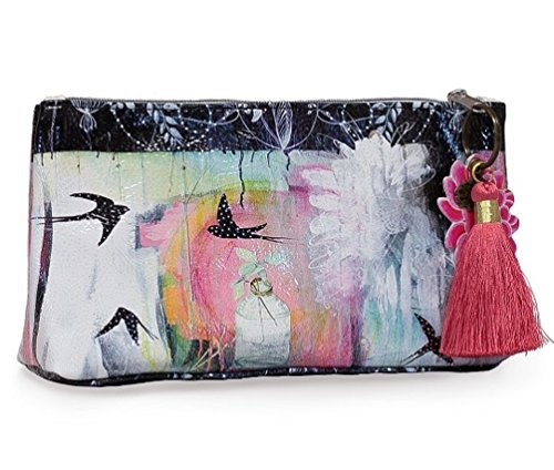 Papaya Art Swallows - Small Accessory Pouch with Tassel, 1 EA