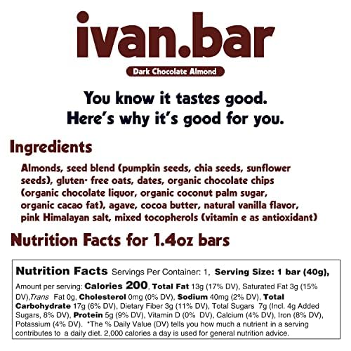 Miniatura 3 de ivan.bar Barrita energética llena de proteínas, proporciona energía saludable, vegano, ingredientes totalmente naturales, sin soja, lácteos y gluten