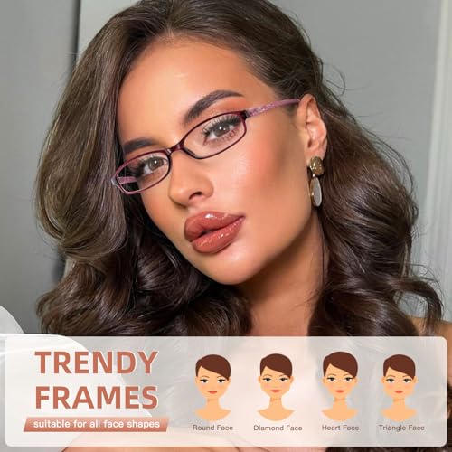 Image of Reading Glasses for Women,6 Pack Blue Light Blocking Glasses for Women,Fashion Readers with Spring Hinge Eyeglasses