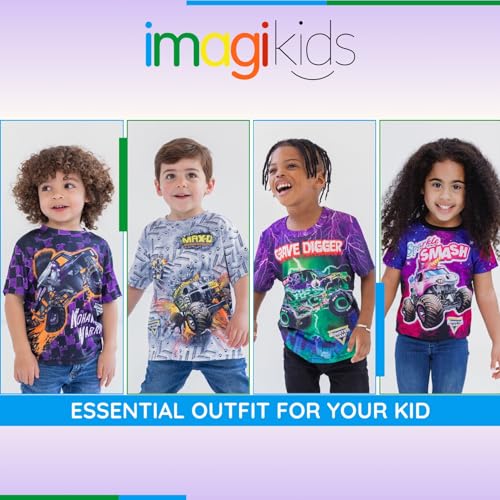 Monster Jam Matching Family T-Shirt Toddler to Adult Grave Digger El Toro Loco Megalodon2