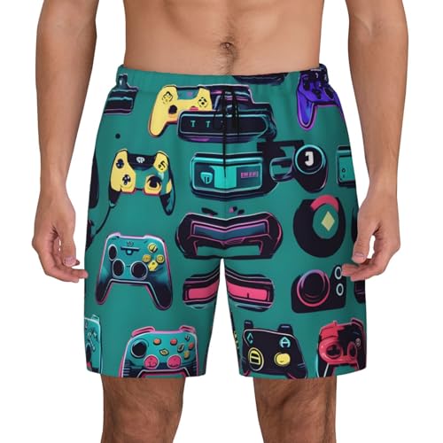 Short de bain respirant motif manette pour homme actif