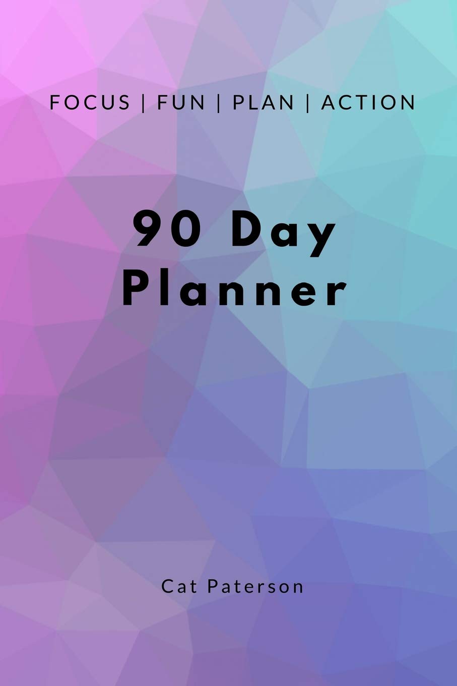 90 Day Planner: Blue Pink Bokeh