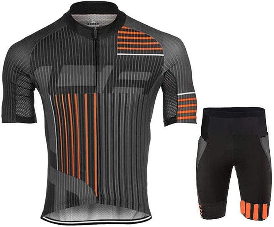 Conjunto de camiseta deportiva de ciclismo y pantalones cortos para hombre, transpirable y de secado rápido, camiseta y pantalones cortos