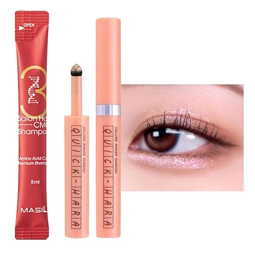 CORINGCO SET Shimmer Glitter Eye Maker Volume Sombra de ojos en barra Quick-Hara Glitter Maquillaje de ojos K-Beauty (#03 Luz de luna de la Vía