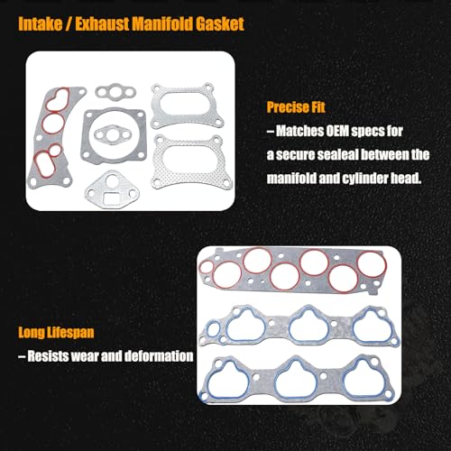Image of AUCERAMIC HS26587PT Engine Cylinder Head Gasket Set Fit for 2010-2013 Acura MDX ZDX 2009-2012 RL 2009-2014 TL 3.7L 3664CC V6 Gas SOHC J37A1 J37A2