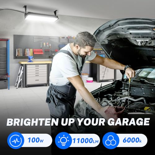11000LM IP66 Waterproof 100W LED Shop Light for Garage and Yard