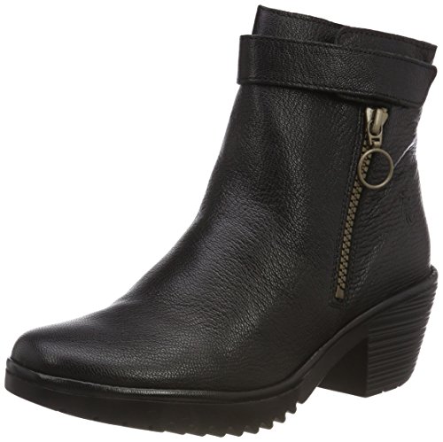 Bottes classiques Fly London Femme Went921fly en cuir noir durable