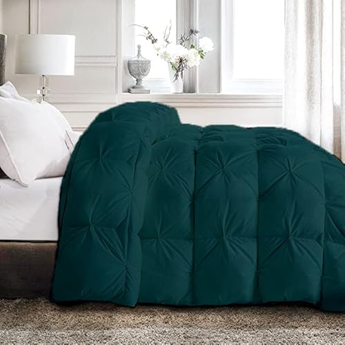 The Outnet Teal Pinch Pleat Comforter (Alaskan King 136 X 120), 3 Piece(1 Pintuck Comforter And 2 Pillowcases) Teal Pintuck Egyptian Cotton Down Alternative Comforter Bedding Set #TOP2