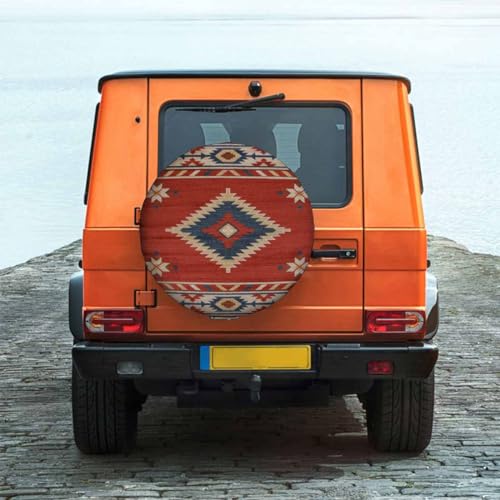 Image of Southwestern Traditional Style Spare Tire Cover 15 inch Wheel Protectors Weatherproof Universal for Trailer Tire Cover Rv SUV Truck Camper Travel Trailer