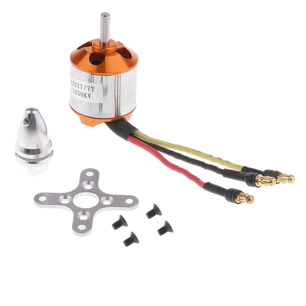 Metal A2217 1250KV Brushless Motor for Fixed Wing 9'' Propeller 9050
