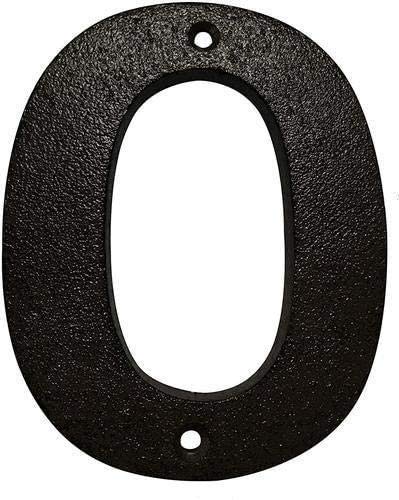 PristineHouse Number 5" - Cast Iron, Black Distressed Finish for Outdoor Use (0, Black)