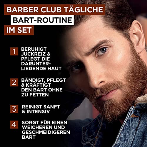Foto von L'Oréal Men Expert Bartpflege Set mit Bartöl und Bartshampoo, Barber Club Herren Bartpflege Geschenkset, 1 x 230 ml
