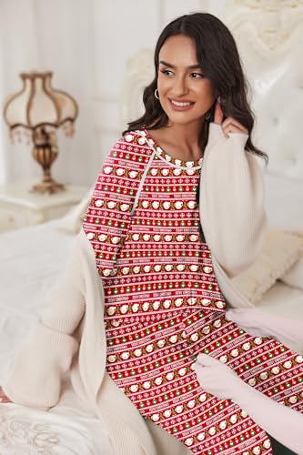 Image of Ekouaer Pajamas Set for Women Soft Comfy Pjs Sets Long Sleeve Sleepwear Loungewear S-XXL