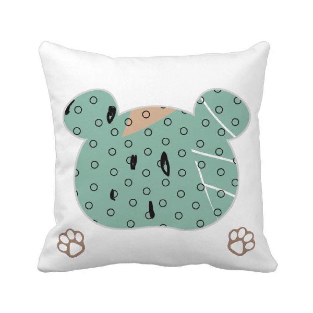 Housse de coussin ours au design abstrait avec finitions haut de gamme