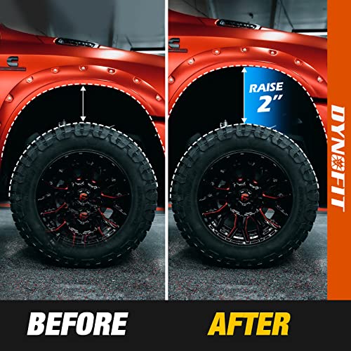 Leveling Lift Kits 2" Front For Silverado 1500 2Wd/4Wd 2007-2019, Gmc Sierra 1500 2Wd/4Wd 2007-2019, Dynofit 2 Inch Front Strut Spacer Suspension Lift Kit Lift Spacers #TOP6