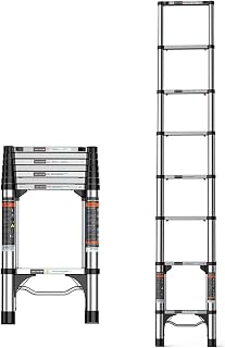 Camper Telescopic Ladder with Foot Retraction, Portable Lightweight Telescoping Ladder for Rooftop/RV/Boat/Loft/Deck Garden, Outdoor Non-Slip Retractable Ladder (Size: 3.5M/11.5FT