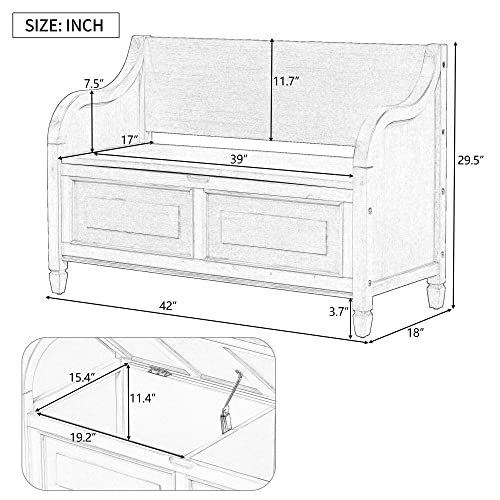 Lumisol Storage Bench With Drawers Entryway Bench Accent Furniture Toy Chest Organizezr With Safety Hinge And Seating Cushion (White) #TOP1