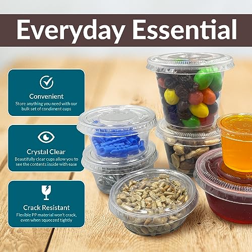 image for Reli. 4 oz Small Containers with Lids (250 Sets) | Jello Shot Cups wit