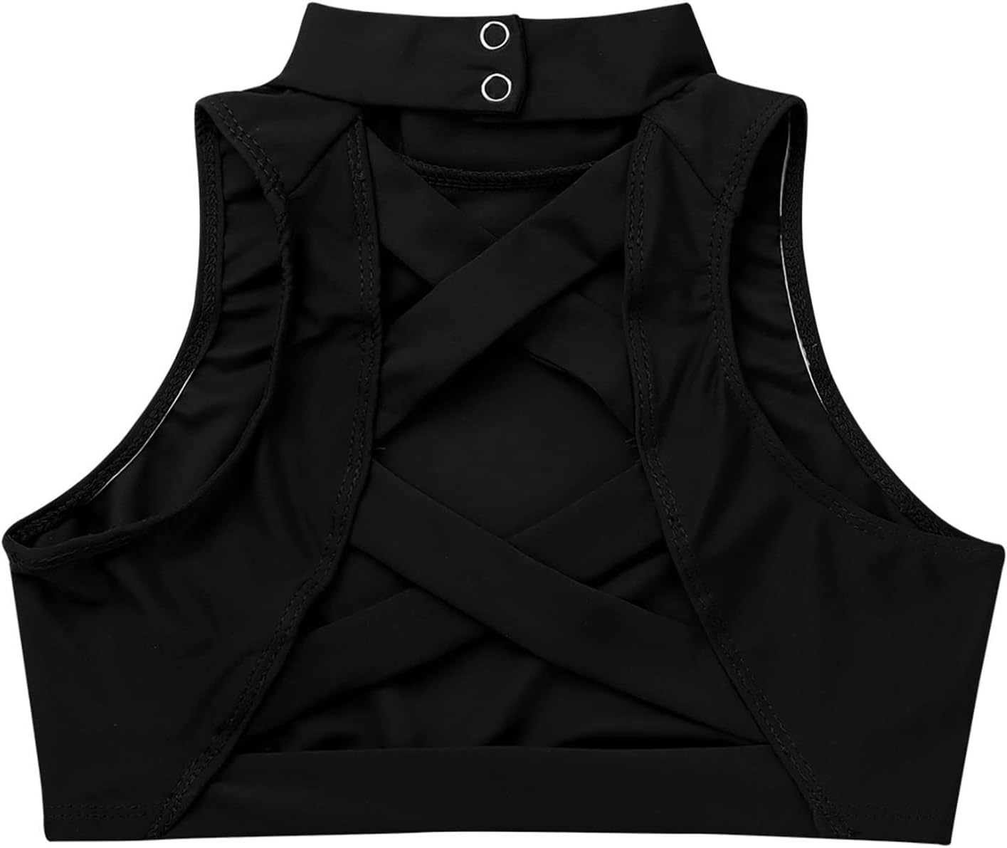 Kids Girls Hip Hop Dance Outfit Crop Tank Top with Chain Pocket Pants Jogger Athletic Sports Suit