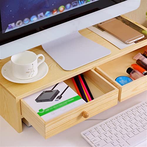 Monitor Stand Riser Houten Computer Monitor Stand, Echt Hout Computer Monitor Stand Voor Bureau Universele Dock Houder… - Image 3