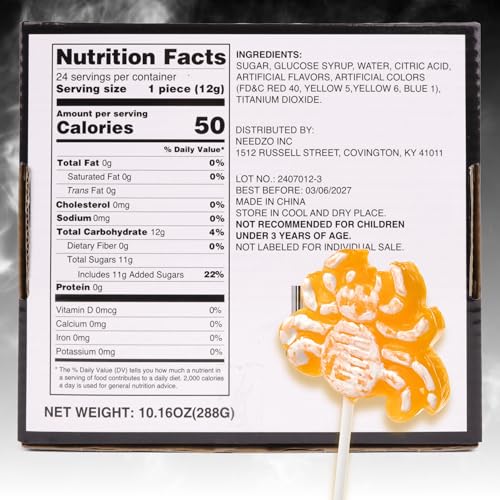 Halloween Spider Tattoo Lollipop, Individually Wrapped, 24 Count | Treat or Treat Suckers, Assorted Fruit Flavors, Seasonal Party Favors, Easy to Share, Boo Basket Fillers - image 2