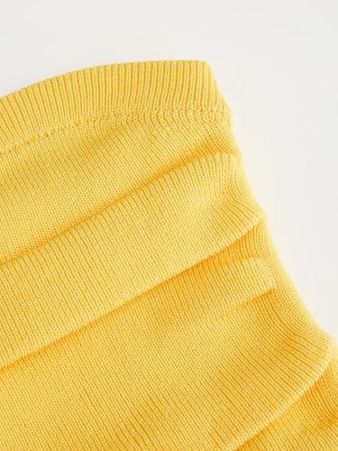 Image of CIDER Faux Pearl Tube Tops for Women Split Hem Knit Crop Y2K Going Out Tops | Cute Ruched Tops, Spring Summer Outfits, Vacation, Concert