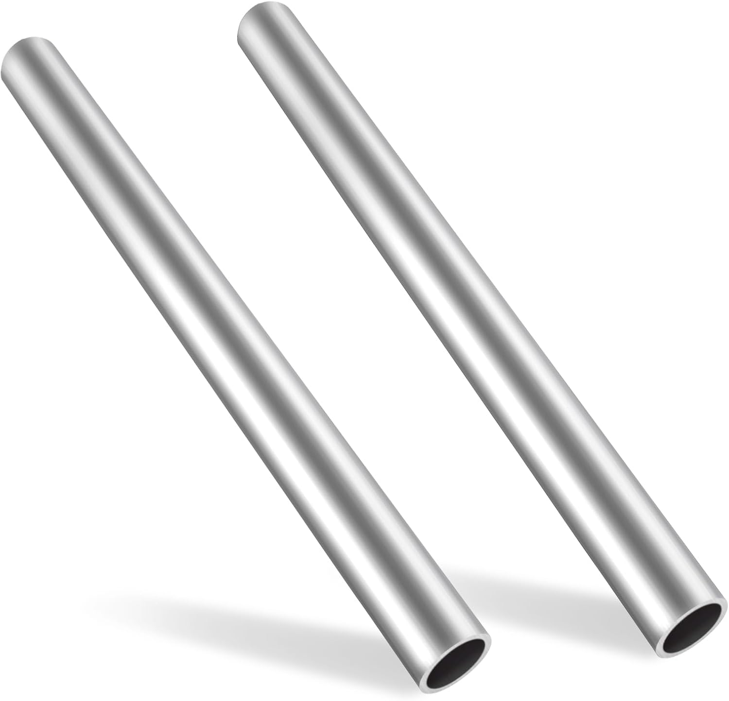 2 PCS 1" OD 304 Stainless Steel Tube, 12" Length Round Weldable Tubing, 3/50" Wall Thickness Metal Pipe Industrial Straight Tube
