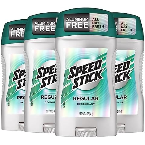 Speed Stick Men's Deodorant, Regular, 3 Ounce, 4 Pack Cover