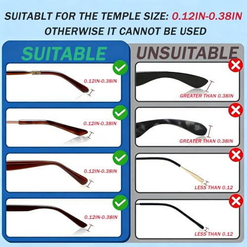 UPIONIC 10 Pairs Anti-Slip Eyeglass Ear Grips, Silicone Eyewear Retainer for Adults & Kids, Fit 3-10mm Temples by UPIONIC - Image 6