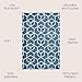 JONATHAN Y SEU101H-8 Tumbling Blocks Modern Geometric Indoor Area-Rug Contemporary Casual Easy-Cleaning Bedroom Kitchen Living Room Non Shedding, 8 X 10, Navy/White,JSEU101H8