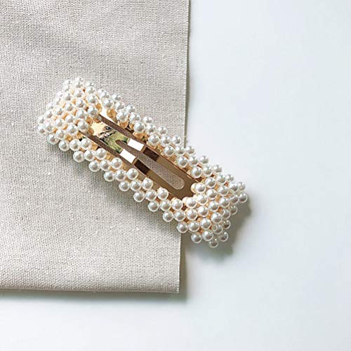 Beaupretty Prendedores de cabelo de pérola com pérolas e presilhas de cabelo de pérola para casament