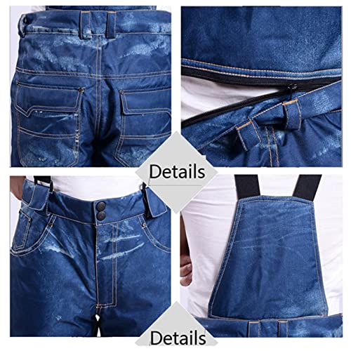 Calças de snowboard para a profissão de inverno, calça masculina de esqui cowboy, calça de neve à pr