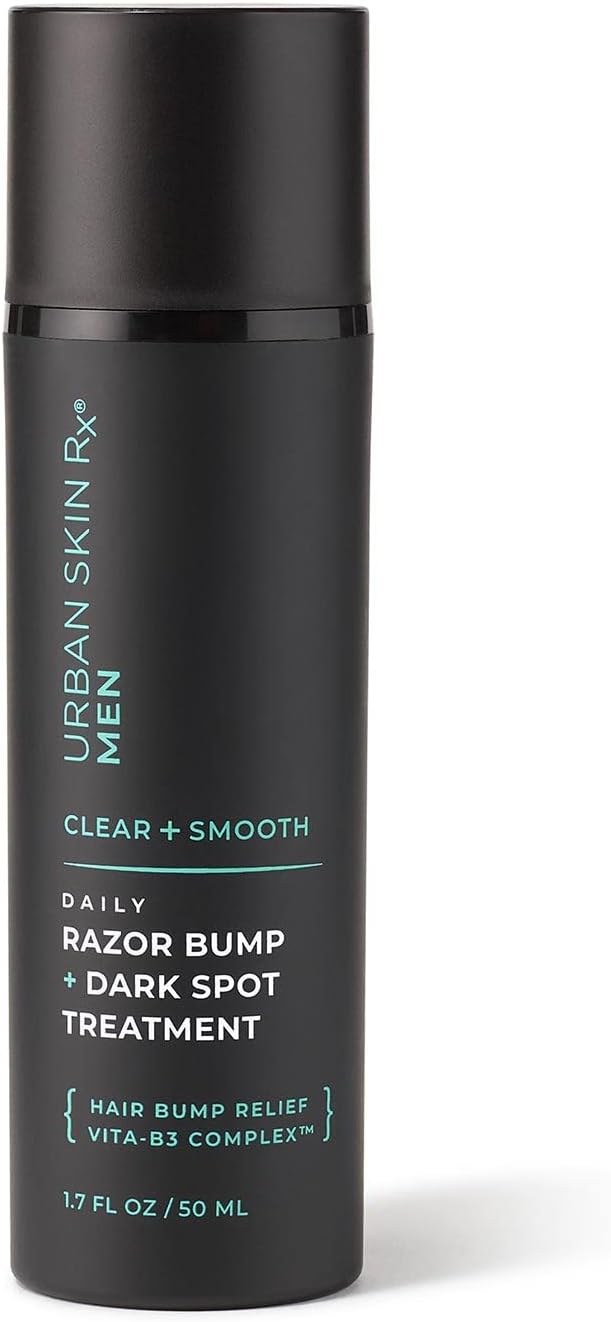 Urban Skin Rx® Men's Clear & Smooth Daily Razor Bump + Dark Spot Treatment, Clarifies Clogged Pores, & Combats Razor Bumps, Discolorations & Dark Spots from Ingrown Hairs & Shaving, 1.7 Fl Oz