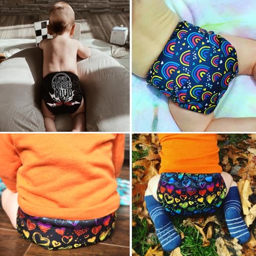 Image of Mama Koala 1.0 Cloth Diapers for Babies, 6 Pack Pocket Shell Only (NO Inserts) - One Size Washable and Reusable Pocket Diapers for Newborns and Toddlers - 160033