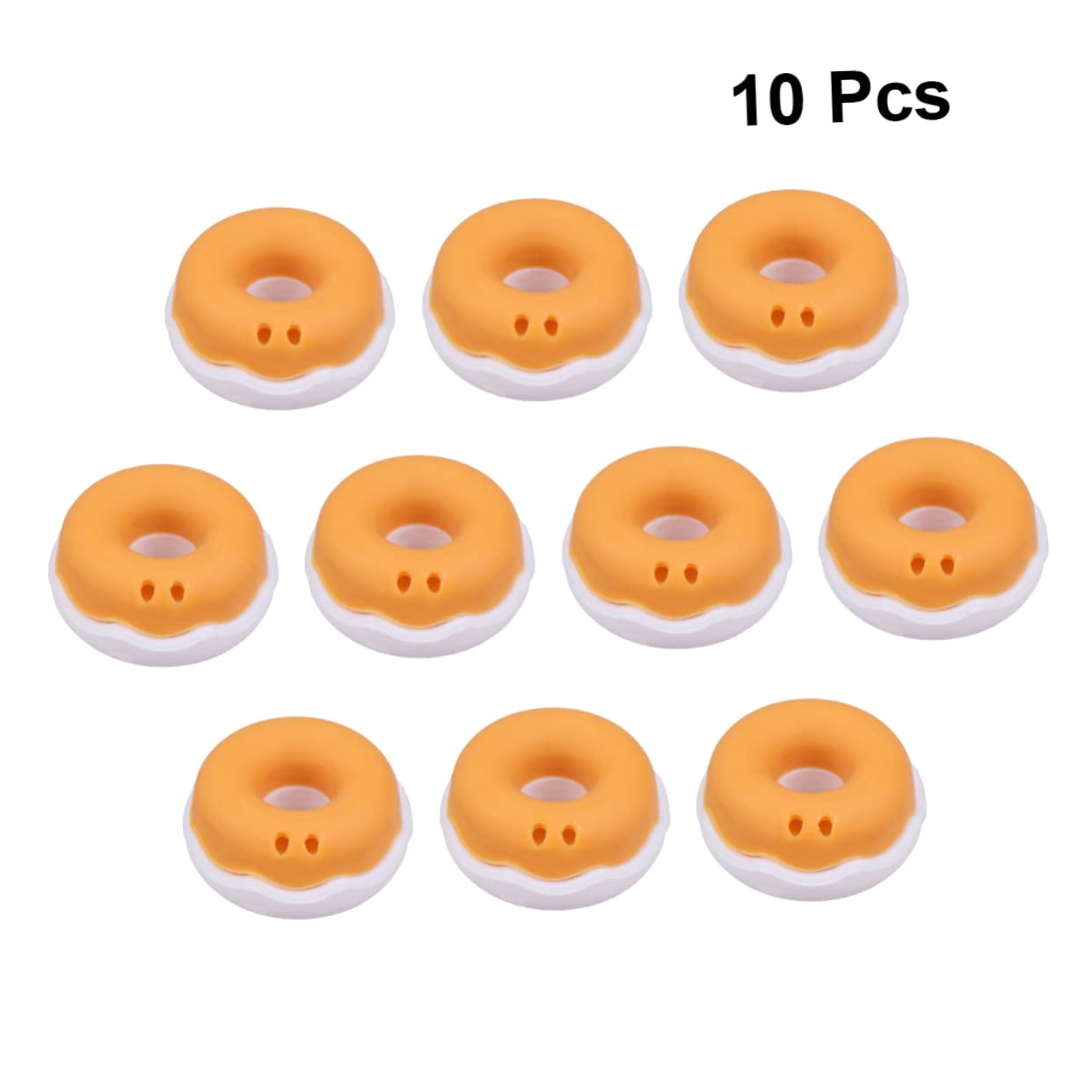 ULDIGI 10 Pack Silicone Cable Winder Headphone Organizer Cord Organizer Box for Earbuds Small Cables White Tidy Wire Storage Case