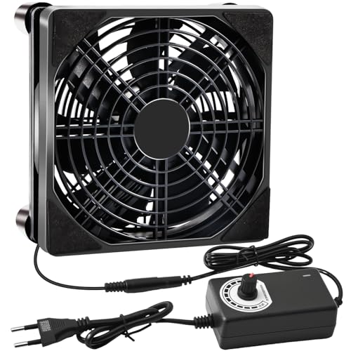 Silkwish Ventilador de 120 mm, 12 V, ventilador de ordenador con control de velocidad, AC 220 V-240 V, ventilador de PC, ventilador de refrigeración sin escobillas, para PC, ordenador, portátil, TV