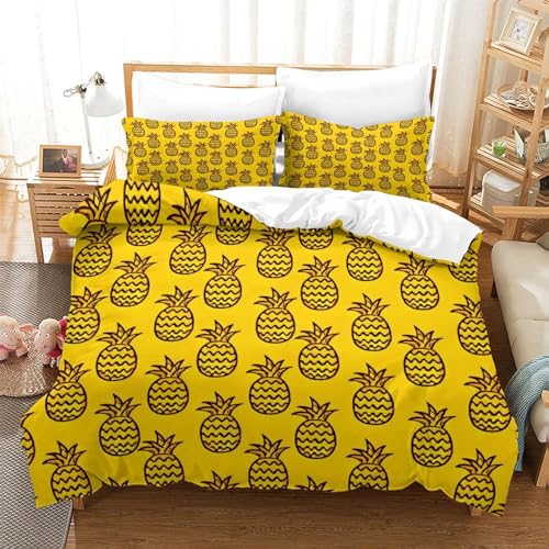 Housse de couette fruit exotique en microfibre supérieure avec impression 3D haute définition - 3